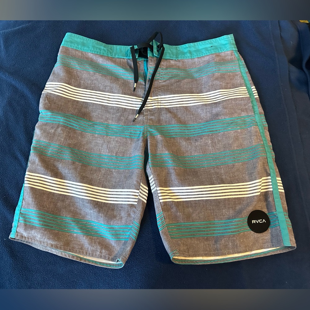 RVCA Striped Gray Board Shorts